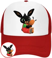 Czapki i chusty sportowe męskie - CZAPKA Z DASZKIEM BING DLA DZIECI LATO SIATKA CZERWONA BEJSBOLÓWKA - miniaturka - grafika 1