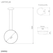 Lampy sufitowe - Lampa wisząca Ledowe okręgi No.1 X Φ60cm in 4k biała Altavola Design - miniaturka - grafika 1