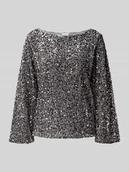 Bluzki damskie - Bluzka z cekinowym obszyciem model ‘FAITH’ - miniaturka - grafika 1