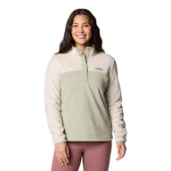 Bluzy damskie - Damska bluza polarowa Columbia Benton Springs 1/2 Snap Pullover Fleece II dark stone/safari - S - miniaturka - grafika 1