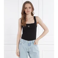 Koszulki i topy damskie - CALVIN KLEIN JEANS Top RIB - miniaturka - grafika 1