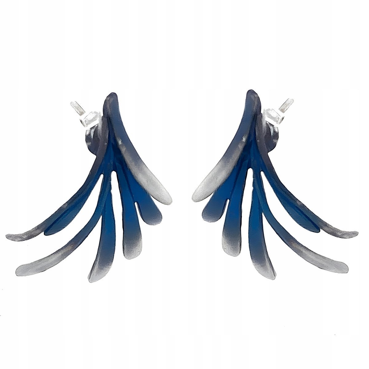 Kolczyki srebrne 925 Eleganckie Pazurki Sztyfty Ręcznie Wykonane dla Niej