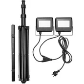 Oświetlenie warsztatowe - NEO Reflektor podwójny 2x30W SMD LED 5400lm na statywie 1.8m TOP-99-061 - miniaturka - grafika 1