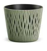 Donice - Doniczka Sandy Round ECO Wood DSR130W zielony Prosperplast - miniaturka - grafika 1