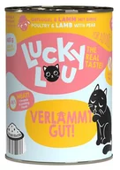 Mokra karma dla kotów - Lucky Lou Lifestage Adult Drób i jagnięcina puszka 400g - miniaturka - grafika 1