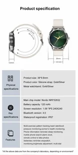 PACIFIC 27-9 - CIŚNIENIOMIERZ (sy022g) Czarno-złoty - Smartwatch - miniaturka - grafika 10