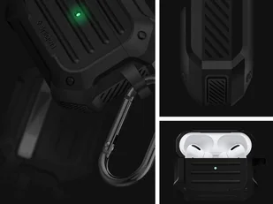 Etui Spigen Tough Armor do Apple AirPods Pro Military Black - Akcesoria do słuchawek - miniaturka - grafika 5