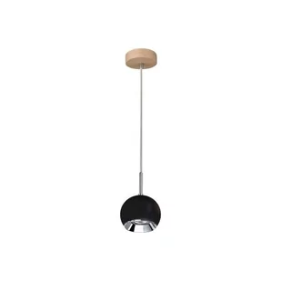 Spot-Light Ball Wood lampa wisząca 1-punktowa dąb olejowany/czarny 5143174 - Lampy sufitowe - miniaturka - grafika 1