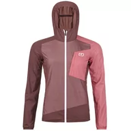 Kurtki i kamizelki sportowe damskie - Kurtka damska Ortovox Windbreaker Jacket W Rozmiar: S / Kolor: różowy/fioletowy - miniaturka - grafika 1
