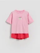 Piżamy dla dziewczynek - Reserved - Dwuczęściowa piżama Pusheen - intensywny róż - miniaturka - grafika 1