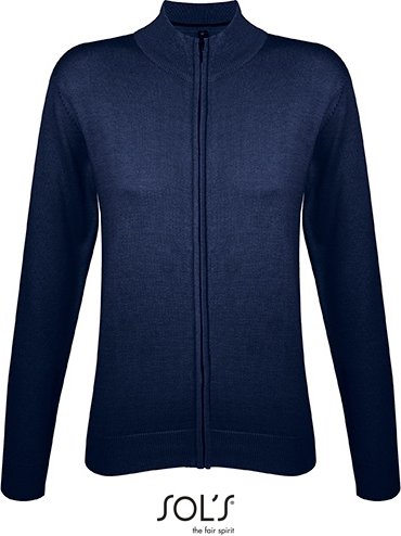 SOLS Damski Kardigan Zapinany Na Zamek Dzianinowy Gordon 00550 Blau Navy L