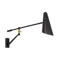 Lampy ścienne - LAMPA ŚCIENNA KINKIET NOWOCZESNY CZARNY RUNA - miniaturka - grafika 1