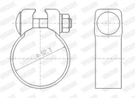 Układ wydechowy - akcesoria - WALKER Częsć zaciskowa układ wydechowy 81988 81988 - miniaturka - grafika 1