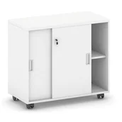 Szafy biurowe - B2B Partner Szafka na kółkach MIRELLI A+ 800x420x750, biały 437435 - miniaturka - grafika 1