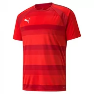 Koszulki męskie - PUMA PUMA Koszulka męska Teamvision Jersey Puma Red-chili Pepper-puma White XL 704921 - miniaturka - grafika 1