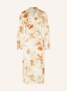 Sukienki - Calvin Klein Sukienka W Stylu Kopertowym beige - grafika 1
