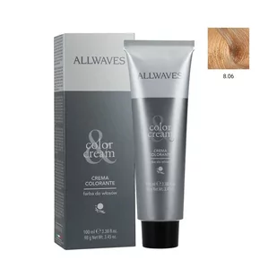 ALLWAVES Farba do włosów 8.06 Ciepły Jasny Blond 100 ml - Farby do włosów i szampony koloryzujące - miniaturka - grafika 2
