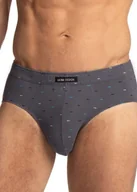 Majtki męskie - SLIPY LAMA M-1075 SD 3XL-4XL (kolor granat-szary, rozmiar 4XL) - miniaturka - grafika 1