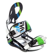 Wiązania snowboardowe - Wiązania Snowboardowe Raven S250 Black/White/Green XL - miniaturka - grafika 1