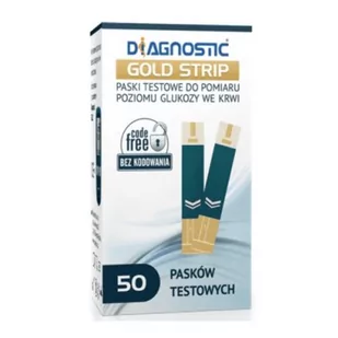 Diagnostic Gold Strip - Paski testowe do pomiaru glukozy we krwi - 50 szt. - Glukometry i akcesoria dla diabetyków - miniaturka - grafika 1