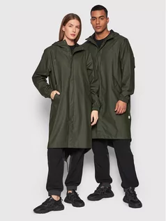 Kurtki damskie - Rains Kurtka przeciwdeszczowa Unisex 18140 Zielony Regular Fit - grafika 1