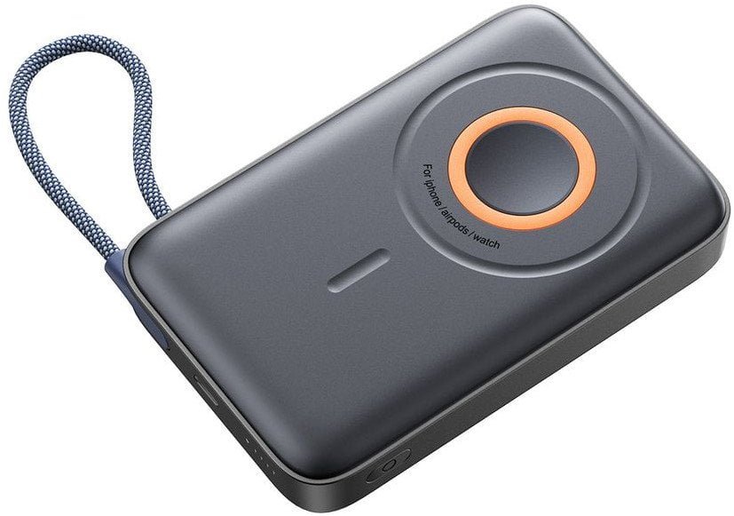 Powerbank Joyroom JR-PBM02 22,5W 10000mAh 3w1 indukcyjny magnetyczny kompatybilny z MagSafe z wbudowanym kablem - czarny