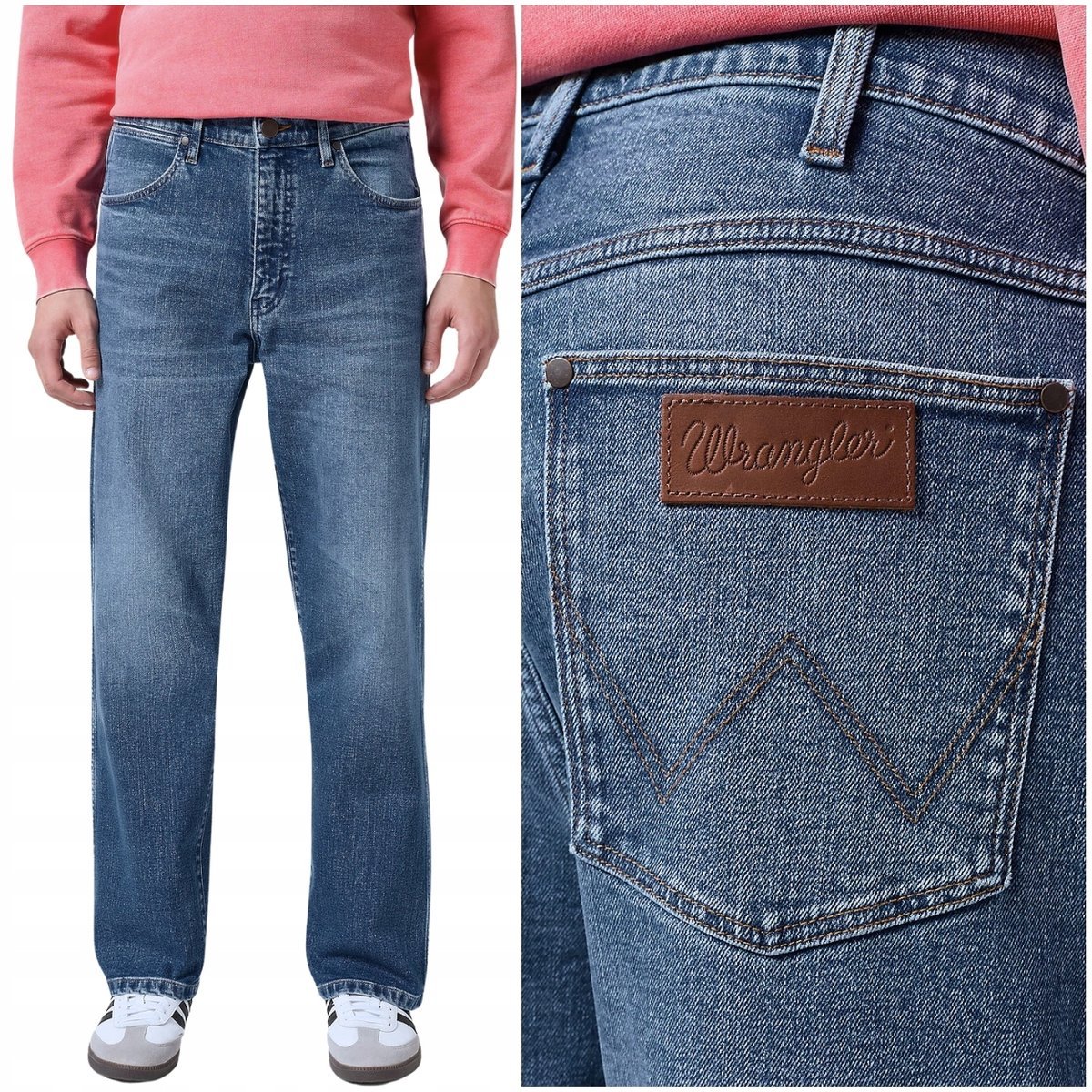 Wrangler REDDING Rapture bardzo luźne proste spodnie jeansowe W32 L32