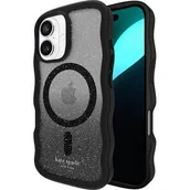 Etui i futerały do telefonów - Etui KATE SPADE NEW YORK Wavy MagSafe do Apple iPhone 16 Przezroczysto-czarny | Bezpłatny transport - miniaturka - grafika 1