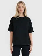 Koszulki i topy damskie - T-shirt oversize z nadrukiem damski 4F 4FRSS25TTSHF2692-20S Czarny Roz. L - miniaturka - grafika 1