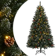 Choinki - vidaXL Sztuczna choinka, 150 lampek LED, 120 cm - miniaturka - grafika 1