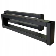 Meble modułowe i akcesoria - Nogi metalowe Do stołu Loft Industrial czarne 40x15 cm Profil 4x2 cm 2 szt - miniaturka - grafika 1