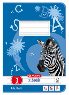 Herlitz Zeszyt, A5, 16 kartek, 3 linie do nauki, - Zeszyty szkolne - miniaturka - grafika 1