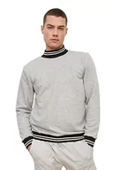 Bluzy męskie - TRENDYOL Męska bluza - beżowa - regularna, Szary, XL - miniaturka - grafika 1