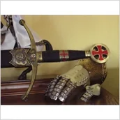 Repliki - broń - UNIKATOWY MIECZ TEMPLARIUSZY Z POCHWĄ  (3110/V) - miniaturka - grafika 1