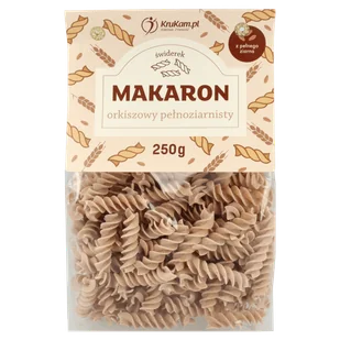 Makaron orkiszowy pełnoziarnisty świderki 250g - Makaron - miniaturka - grafika 1