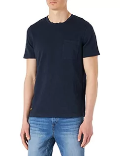 Koszulki męskie - camel active Męski T-shirt, niebieski (Night Blue), M - grafika 1