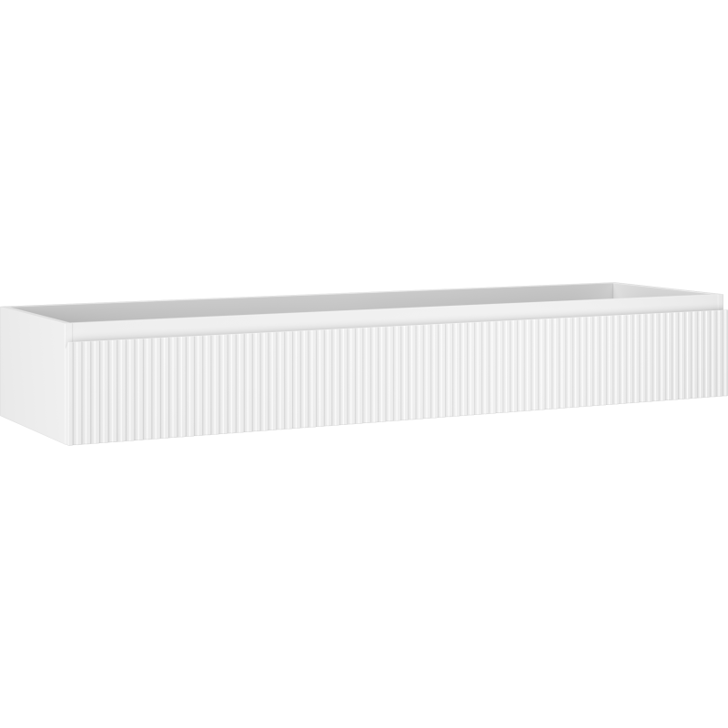 Mexen Rivel szafka łazienkowa podumywalkowa 160 cm, 1 szuflada, ryflowana , biała mat - 91A20-16023-1-BF01