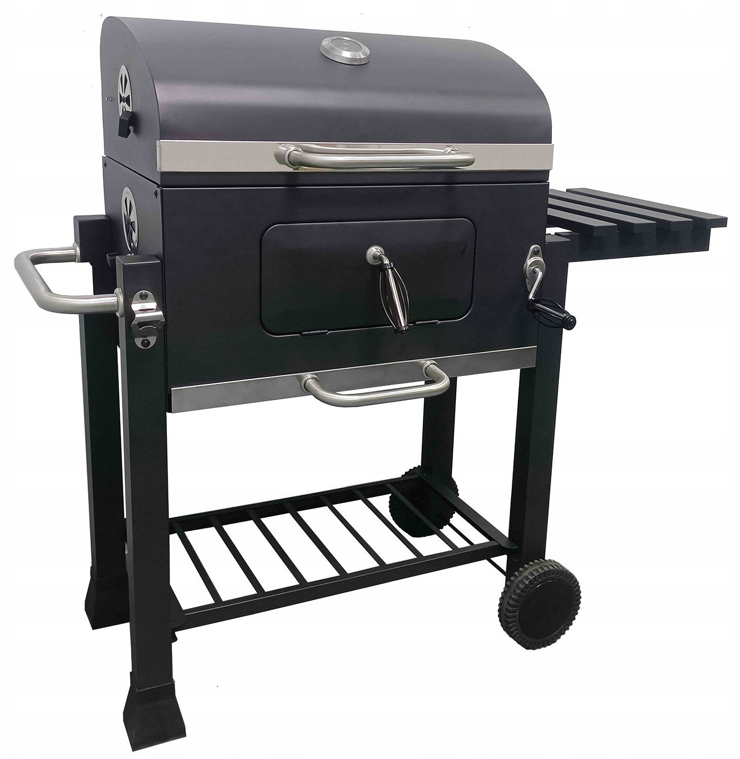 Opinie o Grill węglowy żeliwny ruszt 113,5x50x107 cm