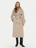 Płaszcze damskie - ACCESS FASHION Płaszcz przejściowy 44-9001-119 Beżowy Relaxed Fit - miniaturka - grafika 1
