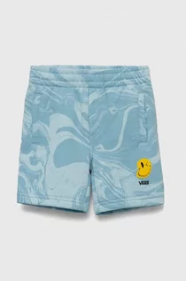 Spodnie i spodenki dla chłopców - Vans szorty dziecięce MARBLE FLEECE SHORT BLUE GLOW kolor niebieski regulowana talia - grafika 1