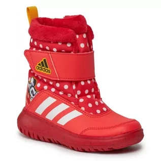Buty dla dziewczynek - Buty adidas Winterplay Disney Minnie Jr IG7188 czerwone - grafika 1