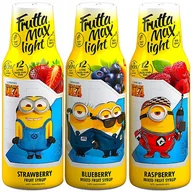 Syropy i koncentraty owocowe - 3x Syrop FruttaMax MINIONKI TRUSKAWKA LIGHT 500ml, BORÓWKA LIGHT 500ml, MALINA LIGHT 500 ml - miniaturka - grafika 1