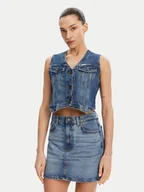 Kamizelki damskie - Guess Jeans Kamizelka W5GN74 D5M46 Granatowy Regular Fit - miniaturka - grafika 1
