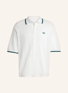 Adidas Originals Koszula Z Dzianiny Adidas Originals Button Down Loose Fit weiss - adidas Originals - Koszule męskie - miniaturka - grafika 1