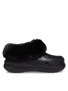Crocs Kapcie Crocs Furever Crush Crystal Glitter 208974 Czarny - Kapcie męskie - miniaturka - grafika 1