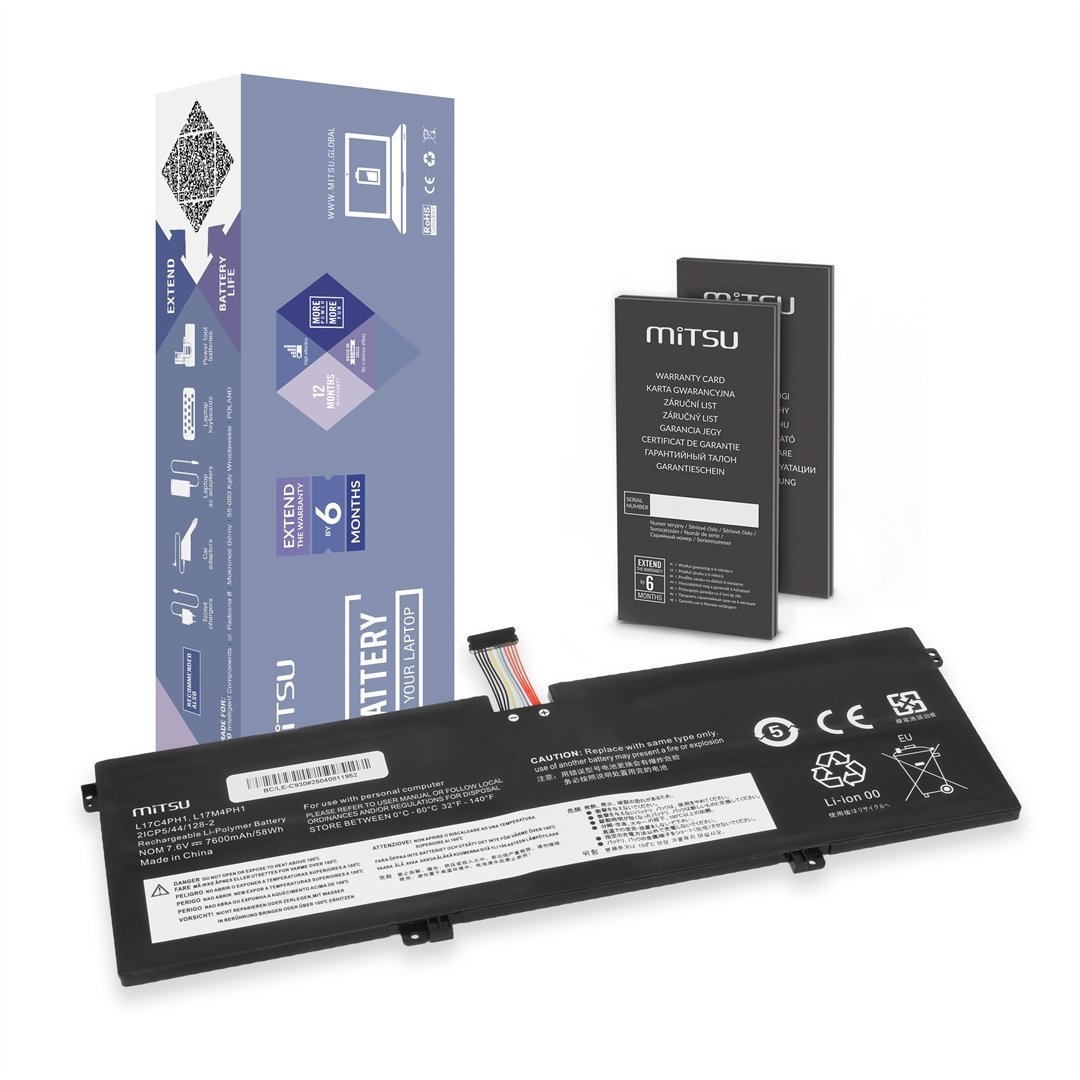 Mitsu Bateria L17C4PH1 do Lenovo Yoga C930-13IKB