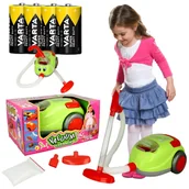 Zabawy w naśladowanie dorosłych - ZABAWKOWY DUŻY ODKURZACZ dla dzieci DŹWIĘK BATERIE Y216B - miniaturka - grafika 1