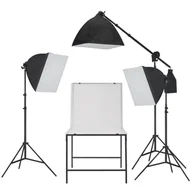 Lampy studyjne - vidaXL Oświetleniowy zestaw softbox do studia ze stołem fotografii - miniaturka - grafika 1