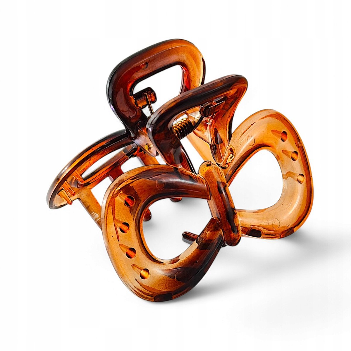 Klamra do włosów Szczęka Spinka Brązowa mocna