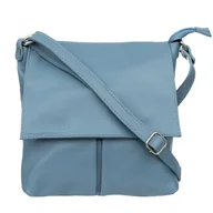 Torebki damskie - Listonoszka na Ramię Torebka Damska Vera Pelle Viaggia Błękitna - miniaturka - grafika 1